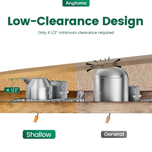 Alt view image 2 of 7 - 24-Pack 4-Inch Recessed Lighting Housing, Can Light Housing