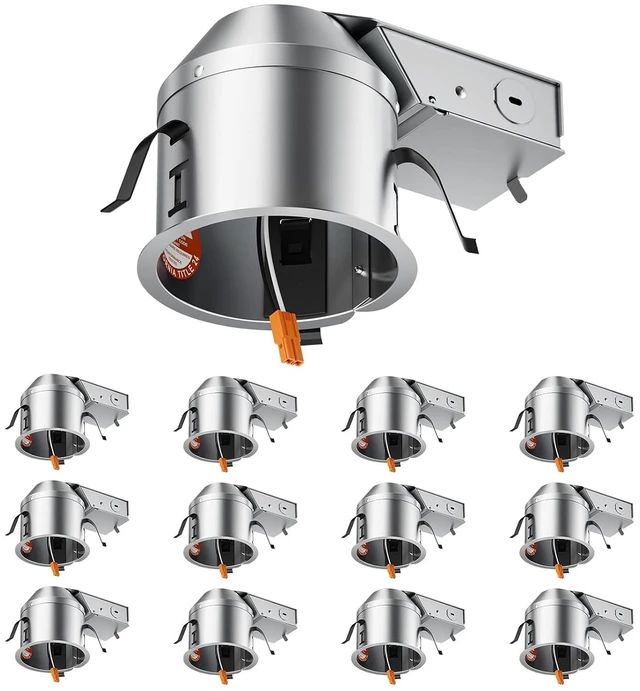 Main image of 12-Pack 4-Inch Remodel Recessed Housing, Recessed Lighting Housing
