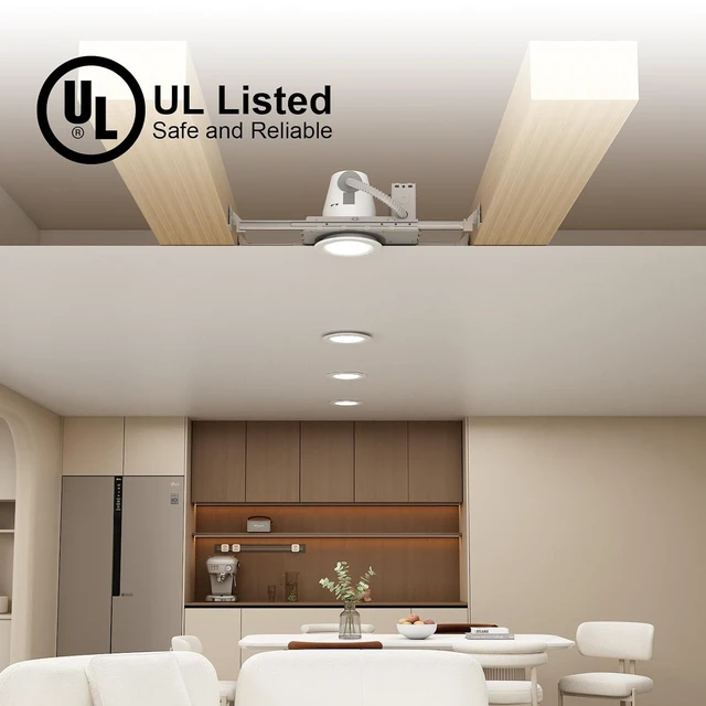 Alt view image 5 of 7 - 4-Inch New Construction Recessed Can, Air Tight UL-Listed, 8-Pack