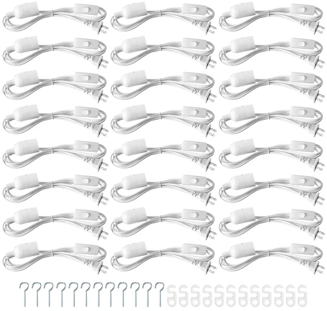 Main image of 8.2ft Hanging Light Socket Lamp Cord with Switch, E26/E27, 24 Pcs