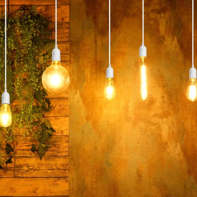 Alt view image 6 of 7 - 8.2ft Hanging Light Socket Lamp Cord with Switch, E26/E27, 24 Pcs