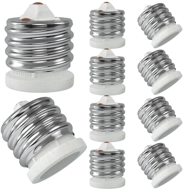 Main image of UL-Listed Ceramic E39 to E26 Mogul Socket Converter Adapter, 10 Pack