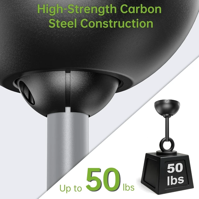 Alt view image 3 of 7 - Universal Sloped Ceiling Fan Adapter Canopy Kit for Angled Ceilings Up to 45°, Compatible with Threaded & Unthreaded Downrods (Black)