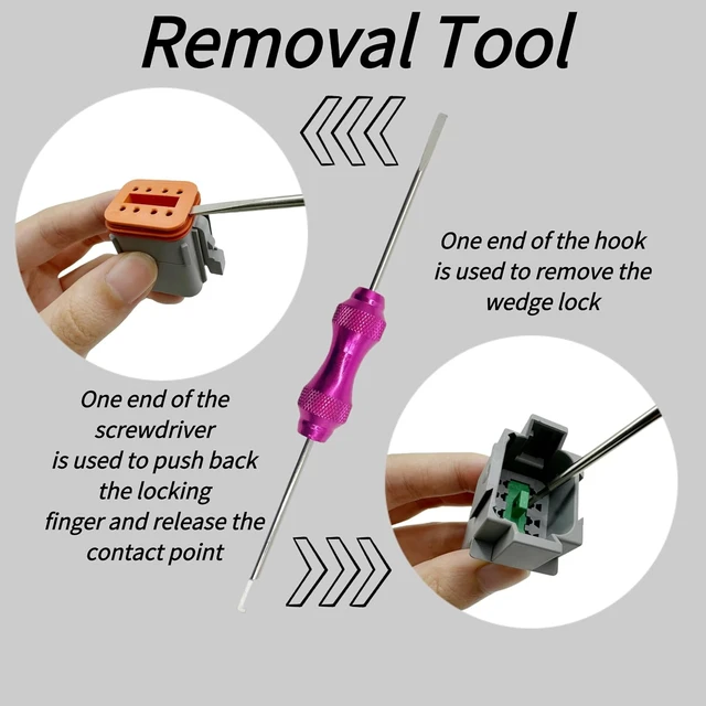 Alt view image 4 of 5 - 237 PCS Deutsch DT 2/3/4/6/8/12 Pin Connector Kit, IP68 Waterproof Plug with 80 Pairs Size 16 Stamped Contacts, Ratchet Crimping Pliers & Terminal Removal Tool