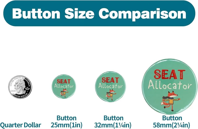 Alt view image 5 of 6 - 25mm (1 inch) Blank Pin Back Button Making Supplies, 500 Sets with Metal Covers, Plastic Backs, Clear Film & Blank Paper for Button Maker Machine