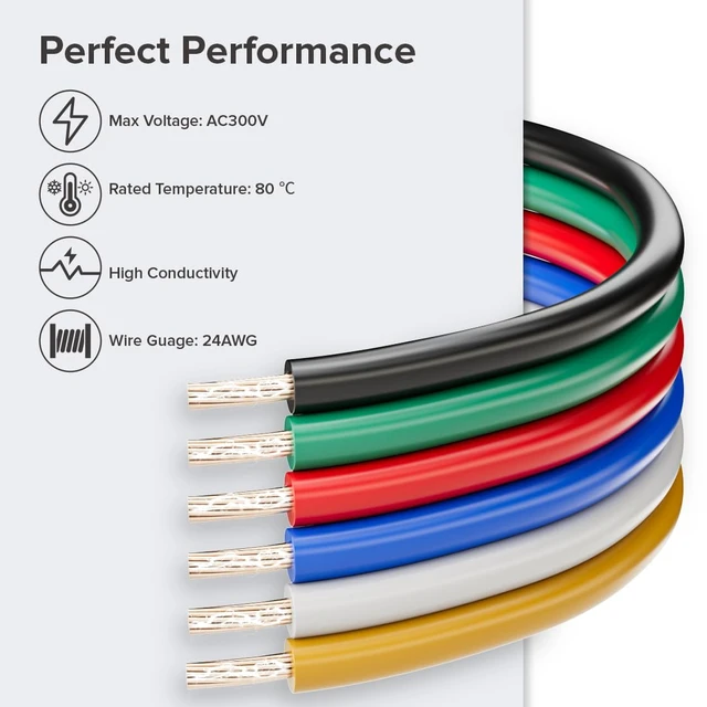 Alt view image 5 of 7 - 18AWG 6-Pin 32.8ft Extension Cable, UL Recognized Component