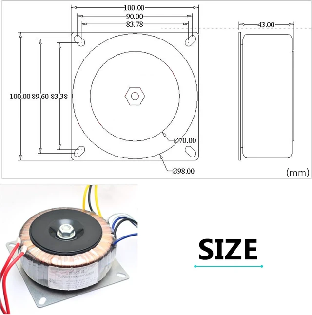 Alt view image 6 of 6 - 200W Toroidal Power Transformer, AC 110V to Dual 28V + Dual 12V + Single 12V Output for Tube Amplifiers, Preamp, Speaker Protection & Amp Boards