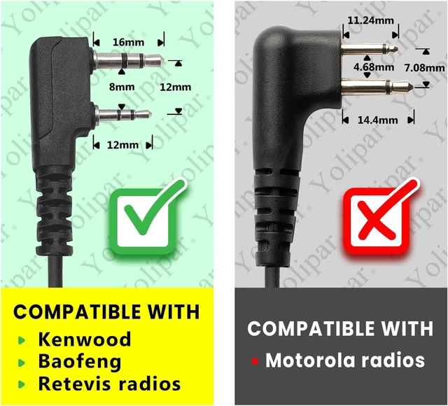 Alt view image 2 of 7 - 10 PCS UV-5R Surveillance Earpiece Kit with PTT Mic & Transparent Acoustic Tube, Compatible with BTECH, Retevis RT21 RT22, Kenwood, Arcshell AR-5 Radios