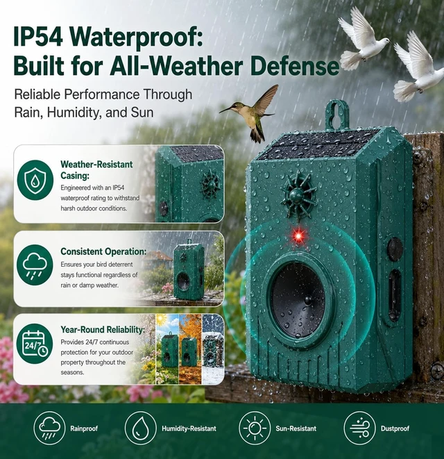 Alt view image 3 of 7 - Solar Ultrasonic Bird Repellent for Geese, Outdoor, 2 Pack