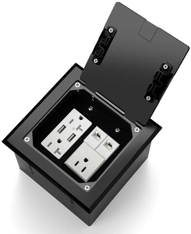 Main image of Recessed Floor Outlet with 2 * 20 Amp Tamper-Resistant Receptacles
