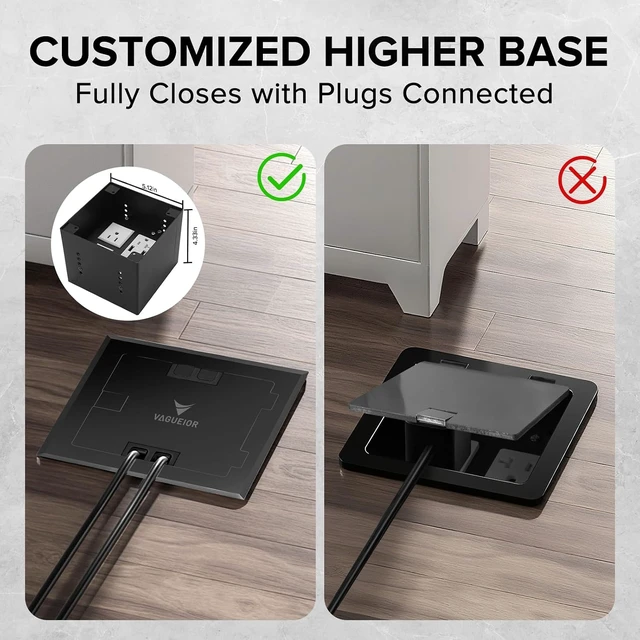 Alt view image 4 of 7 - Recessed Floor Outlet with 2 * 20 Amp Tamper-Resistant Receptacles