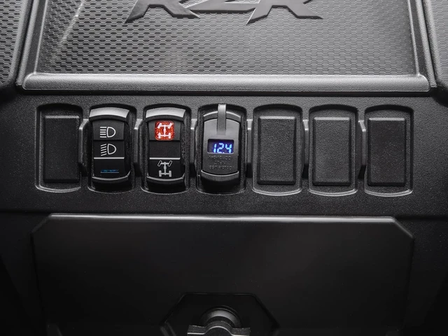 Alt view image 3 of 4 - 12V USB Outlet Charger with Voltmeter for UTV/ATV