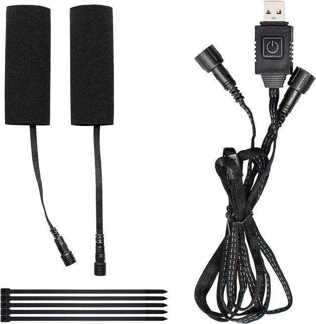Alt view image 6 of 6 - Motorcycle Handlebar Heater Heated Grips Cover