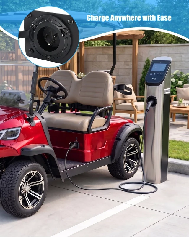 Alt view image 6 of 7 - Charger Port Cover Plate Adapter for EZGO TXT36 EXTRON Golf Cart