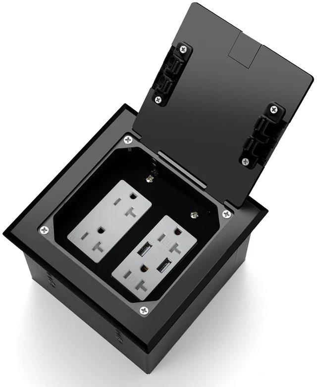 Main image of Recessed Floor Outlet with 4 * 20 Amp Tamper-Resistant Receptacles