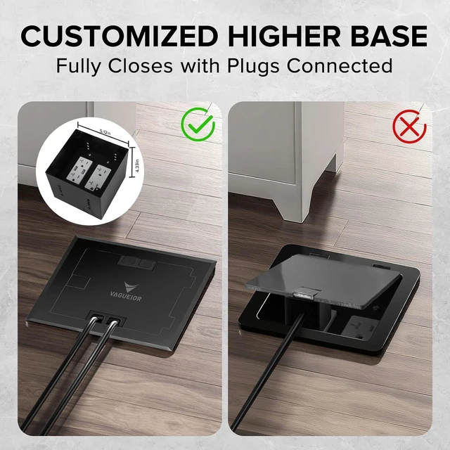 Alt view image 4 of 7 - Recessed Floor Outlet with 4 * 20 Amp Tamper-Resistant Receptacles