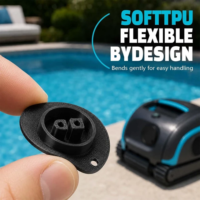 Alt view image 5 of 7 - Waterproof Dustproof Charging Port Plug Cover for Aiper Scuba S1 Robotic Pool Cleaner Socket, Replacement Part (Black)