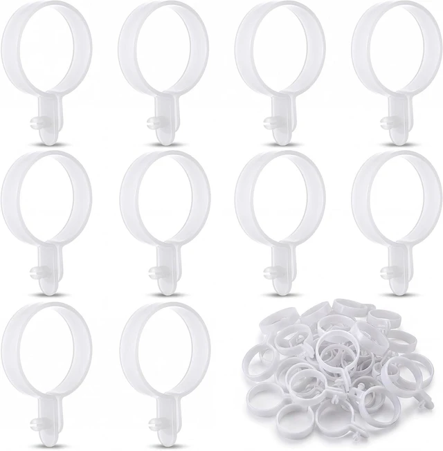 Main image of Plastic Sail Rings Clips for Small Sailboats & Dinghies, 40 Pack