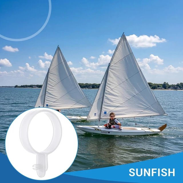Alt view image 5 of 6 - Plastic Sail Rings Clips for Small Sailboats & Dinghies, 40 Pack