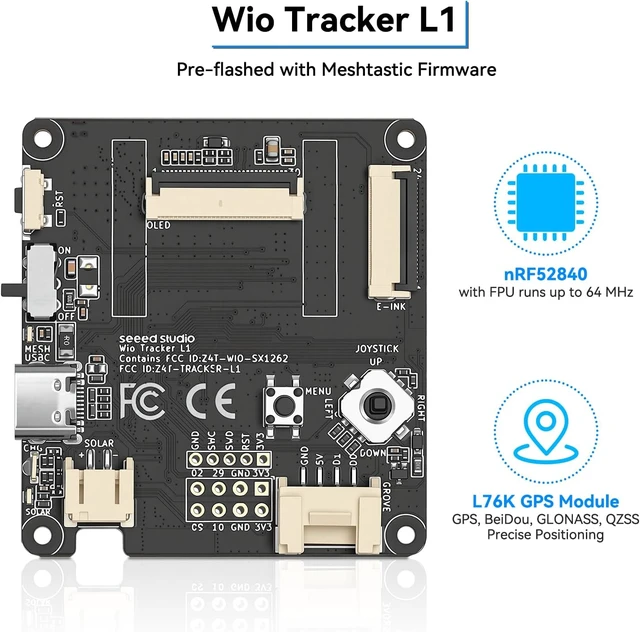 Alt view image 2 of 7 - Wio Tracker L1, L76K GNSS Module for Meshtastic