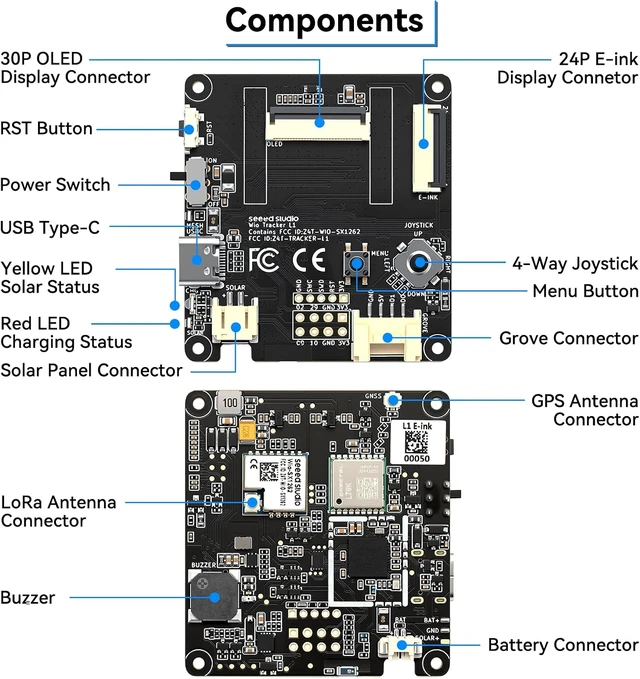 Alt view image 4 of 7 - Wio Tracker L1, L76K GNSS Module for Meshtastic