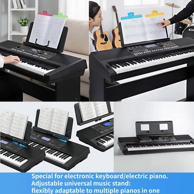 Alt view image 2 of 5 - Electronic Keyboard Sheet Music Stand with Expandable Pins