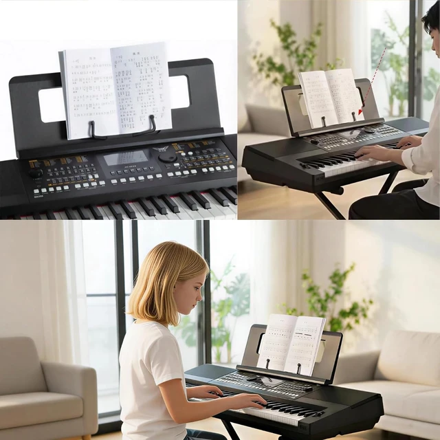 Alt view image 4 of 5 - Electronic Keyboard Sheet Music Stand with Expandable Pins