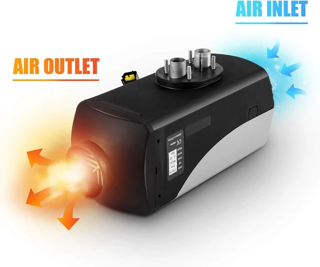 Alt view image 5 of 7 - 8KW 12V Diesel Parking Air Heater with 15L Tank, Muffler, LCD Thermostat Monitor & Remote Control for Bus, Boat & Motorhome