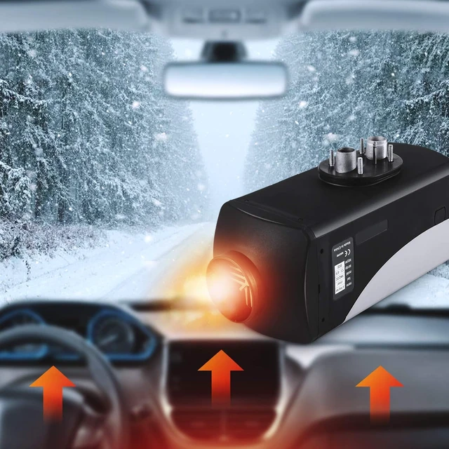 Alt view image 6 of 7 - 8KW 12V Diesel Parking Air Heater with 15L Tank, Muffler, LCD Thermostat Monitor & Remote Control for Bus, Boat & Motorhome