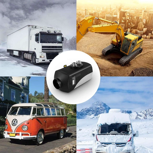 Alt view image 7 of 7 - 8KW 12V Diesel Parking Air Heater with 15L Tank, Muffler, LCD Thermostat Monitor & Remote Control for Bus, Boat & Motorhome