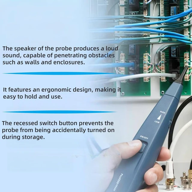 Alt view image 7 of 7 - Pro3000 Tone Generator & Probe Kit, Wire Toner with SmartTone Technology, Handheld Telephone Line Finder