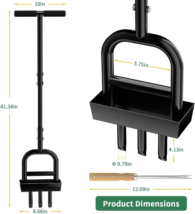 Alt view image 3 of 7 - Lawn Aerator Coring Tool & Soil Sampler Probe