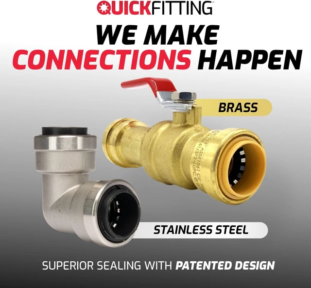 Alt view image 6 of 6 - 1/2" Stainless Steel Push-to-Connect Cap, QuickFitting, 4 Pack