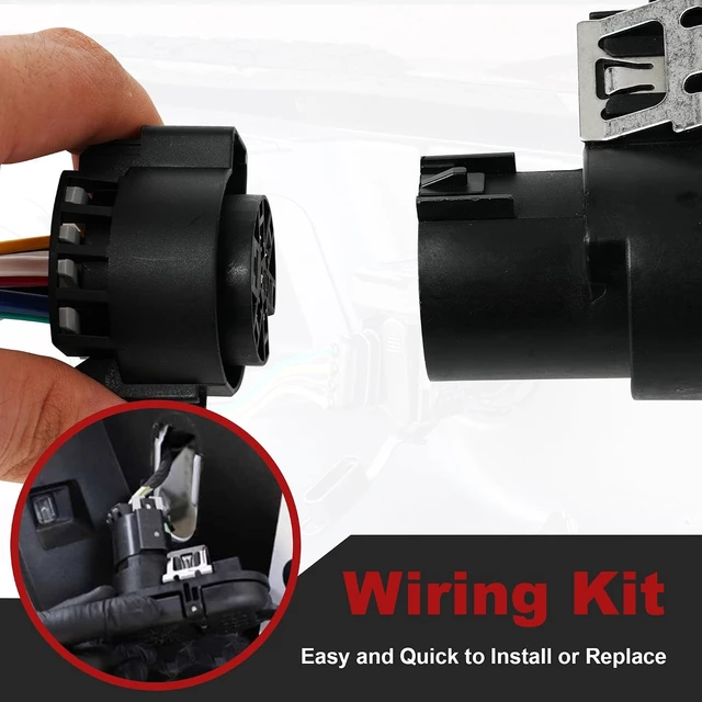 Alt view image 5 of 7 - 7-Way Trailer Tow Hitch Connector Receptacle Harness Installation Kit