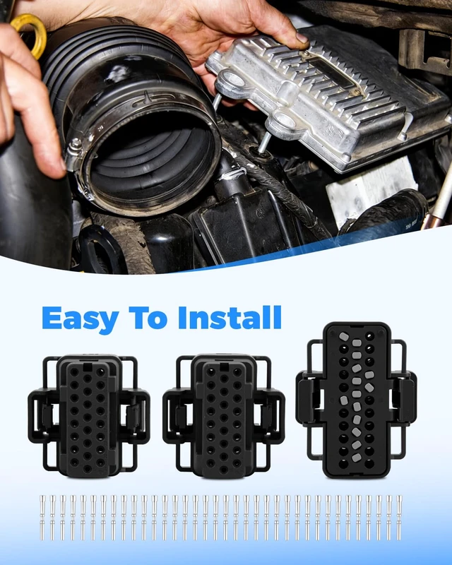 Alt view image 6 of 6 - FICM Fuel Injection Control Module Connector Wiring Harness Plug for Ford Excursion F250-F750 6.0L Powerstroke, Replaces 1456315-2/1456315-6/1437287-6/AP0018/AP0019/AP0020