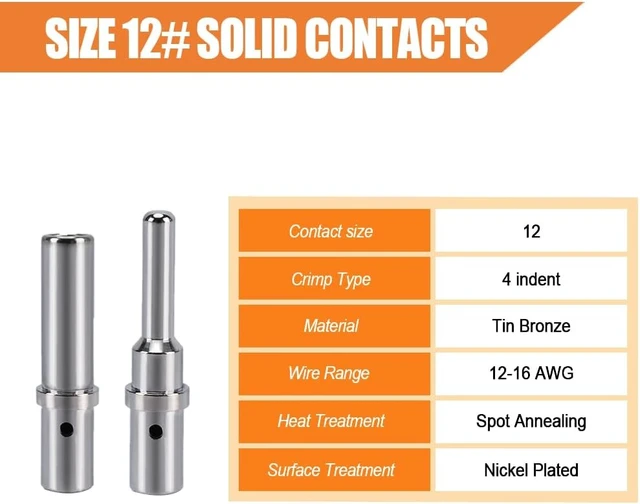 Alt view image 3 of 7 - ST6485 Deutsch DTP/DTHD Connector Kit, 1/2/4 Pin 12-16AWG Solid Pins