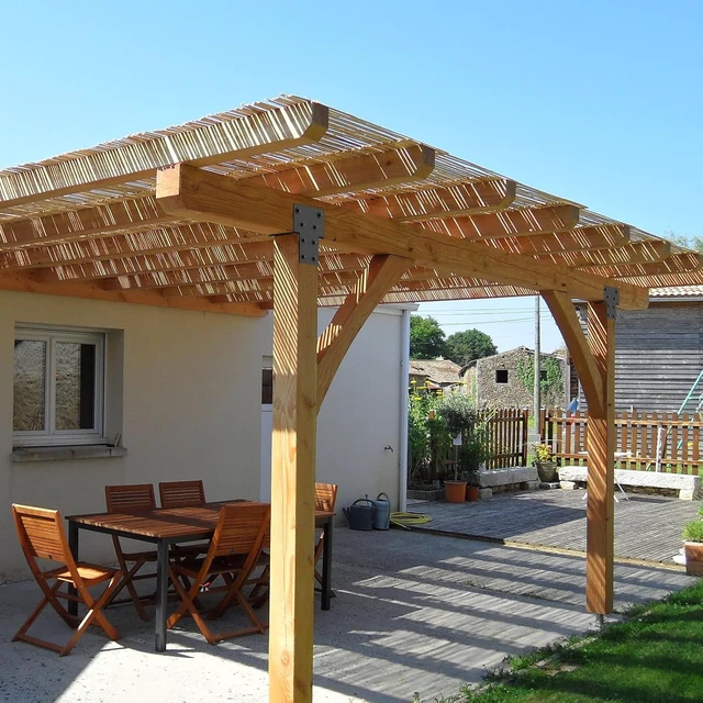 Alt view image 6 of 6 - 4x4 Post Cap Tie Brackets, Heavy-Duty Pergola Connector, 4Pcs