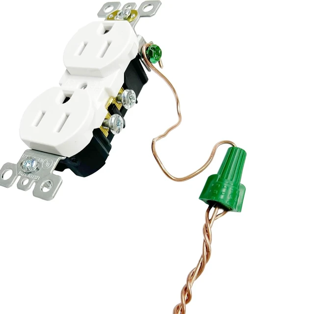 Alt view image 2 of 5 - 650 pcs Green Winged Ground Wire Connector Nuts with Hole, UL Listed Electrical Caps for 14-10 AWG