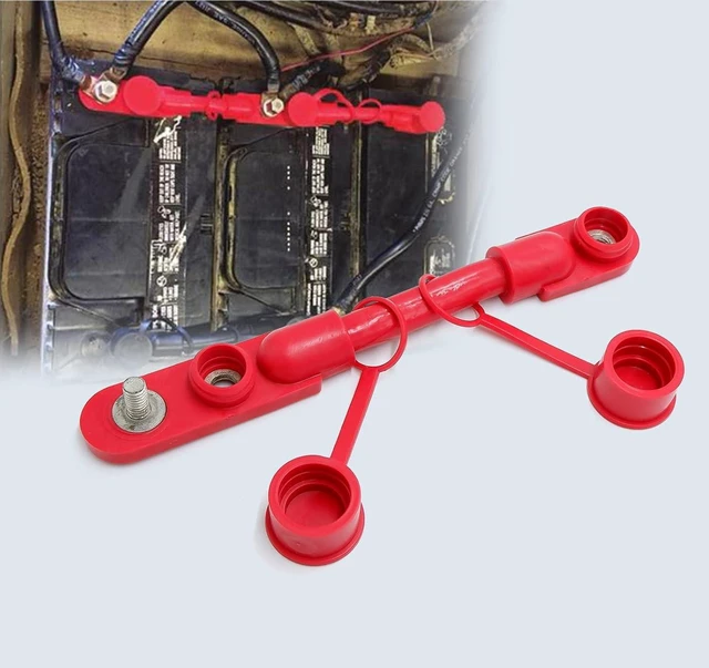 Main image of Overmolded Group 31 8" 1/0 Battery Cable, Red Positive, for Truck/Marine/Boat/Yacht/RV/Caravan/Trailer/Bus