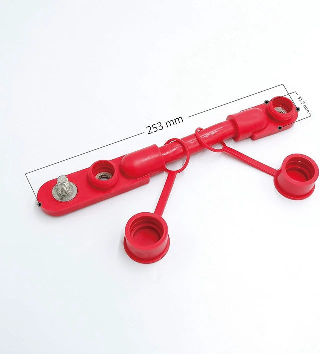 Alt view image 4 of 7 - Overmolded Group 31 8" 1/0 Battery Cable, Red Positive, for Truck/Marine/Boat/Yacht/RV/Caravan/Trailer/Bus