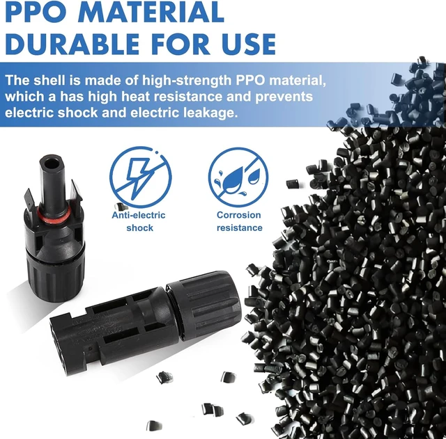Alt view image 4 of 7 - 40 PCS MC4 Waterproof IP67 Solar Connectors, 1000V 30A (10AWG)
