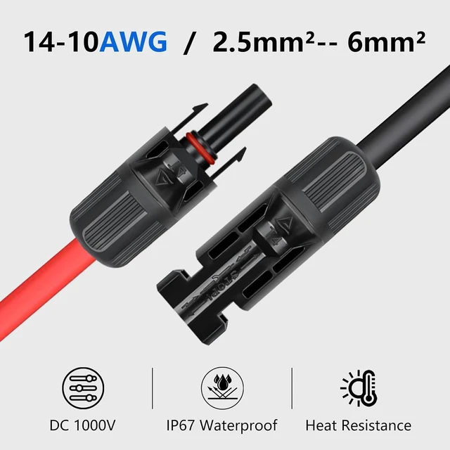Alt view image 2 of 6 - 40 Pairs IP67 Waterproof Solar Panel Connectors, Includes 2 Spanners