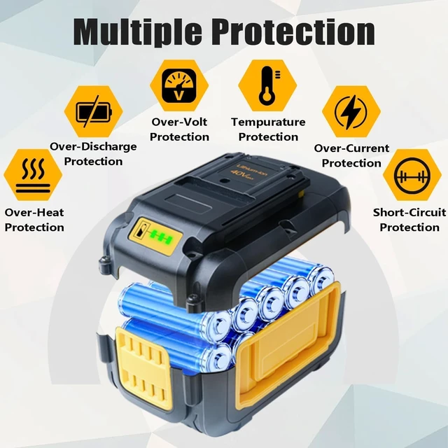 Alt view image 5 of 6 - 7.5Ah Dewalt 40V Battery Replacement for DCB404/DCB406/DCB407/DCB114