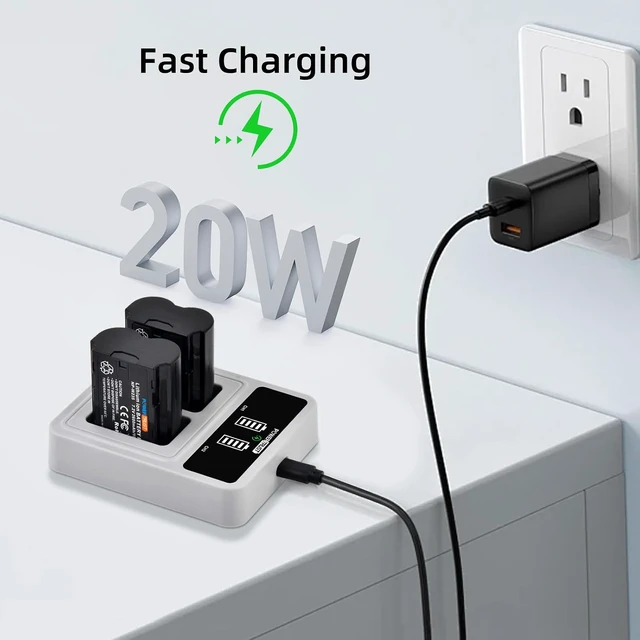 Alt view image 2 of 7 - 2-Pack NP-W235 Battery with 20W Fast Charger