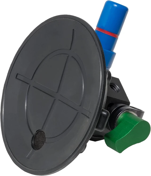 Alt view image 2 of 7 - 9.VB5105 Industrial Power-Grip Suction Plate, Unique Cheese Block with 3/8" Rod Clamps on Any Side for Car Mount