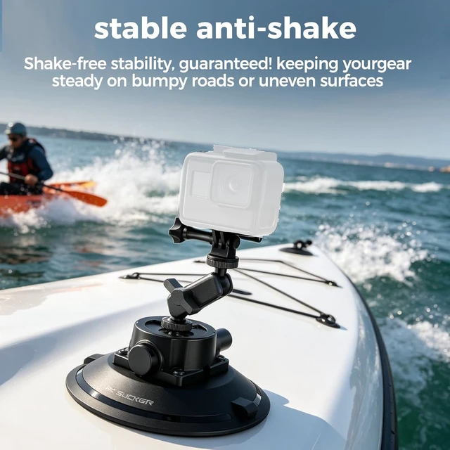 Alt view image 5 of 7 - 6" Suction Cup Camera Mount with Ball Head Magic Arm - RC6001AP