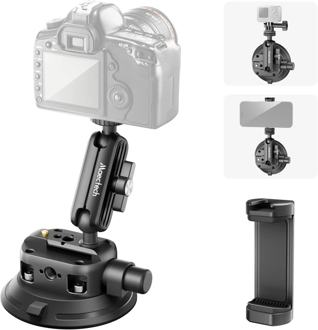 Main image of 4" Suction Cup Mount with Magic Arm for GoPro & Insta360 Action Cams