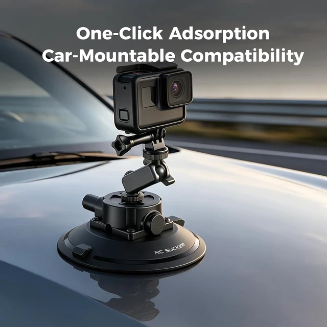 Alt view image 6 of 7 - 6" Suction Cup Camera Mount with Ball Head Magic Arm - RC6001AP