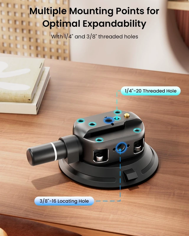 Alt view image 6 of 7 - 4" Suction Cup Mount with Magic Arm for GoPro & Insta360 Action Cams