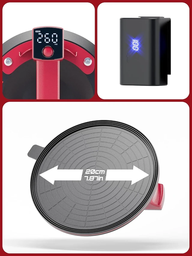 Alt view image 4 of 6 - Electric Vacuum Suction Cup Lifter, 570lbs Max Load with Digital Display, 4x 3000mAh USB Batteries for Glass/Mirror/Marble/Granite/Windshields/Tile